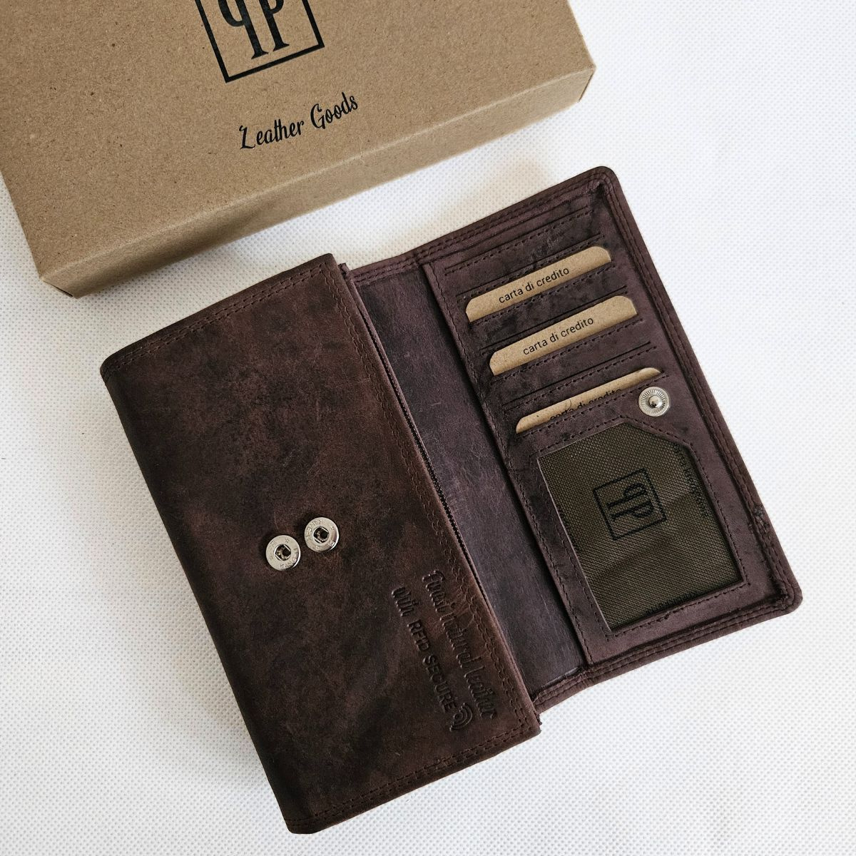 Hnedá kožená dámska peňaženka Vintage