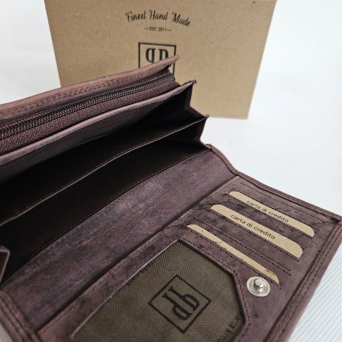 Hnedá kožená dámska peňaženka Vintage