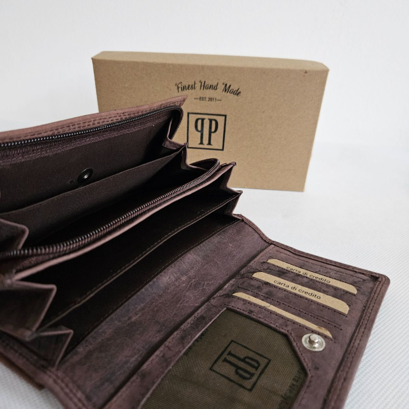 Hnedá kožená dámska peňaženka Vintage