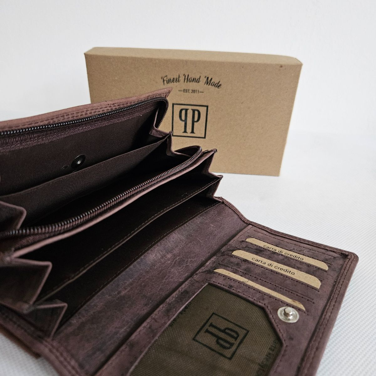 Hnedá kožená dámska peňaženka Vintage