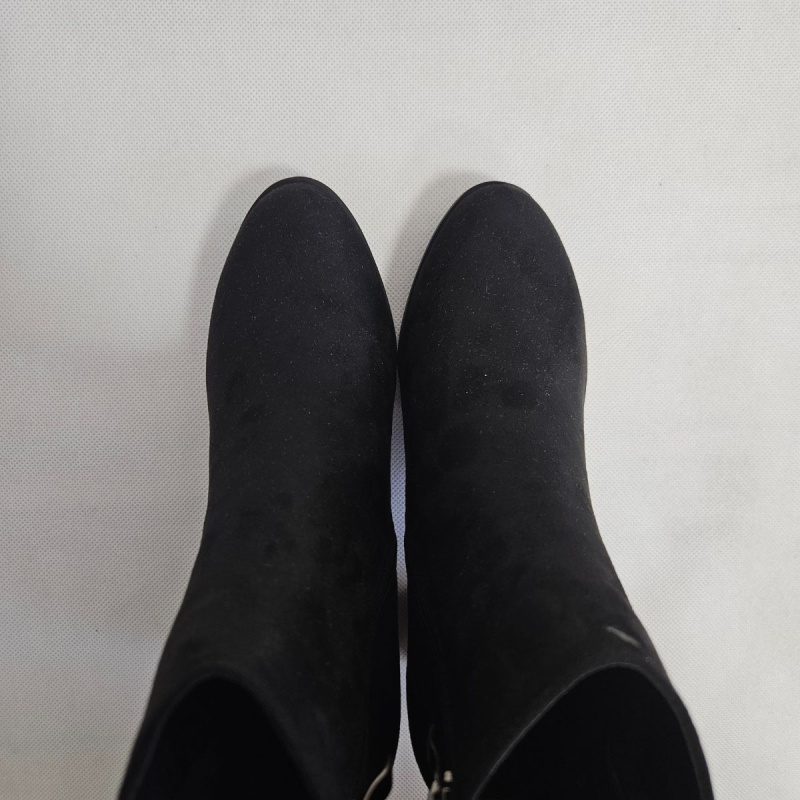 Čierne dámske čižmy na opätku KATTY