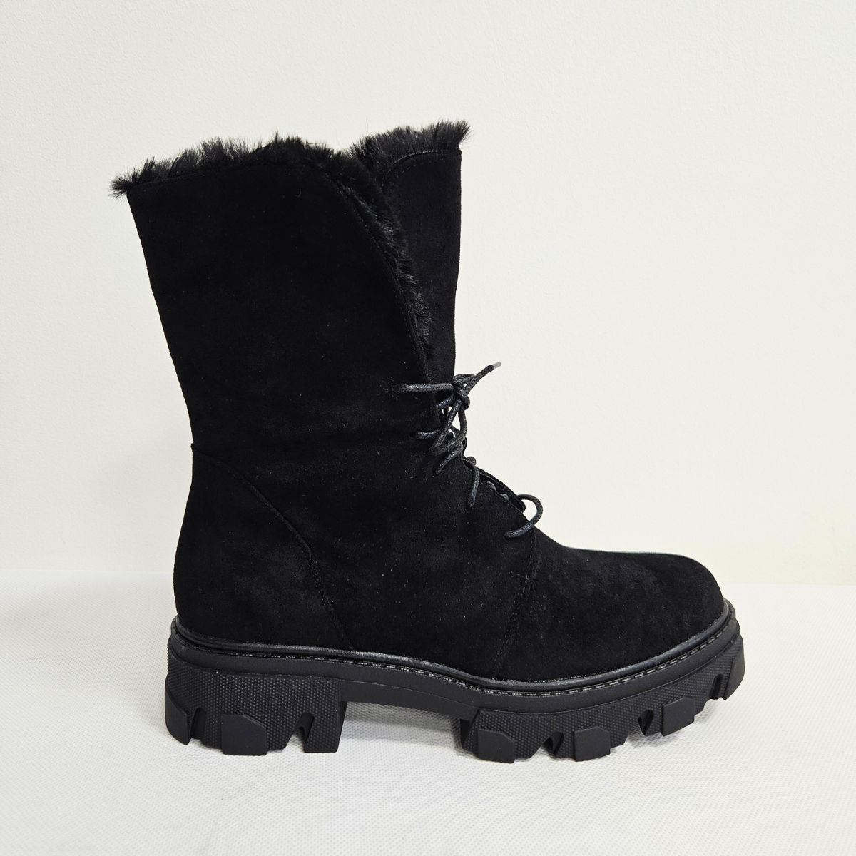 Čierne zateplené dámske čižmy POLA