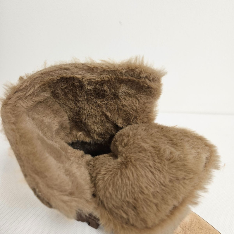 Béžové zateplené dámske čižmy POLA