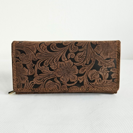 Dámska kožená tmavohnedá peňaženka KALEA