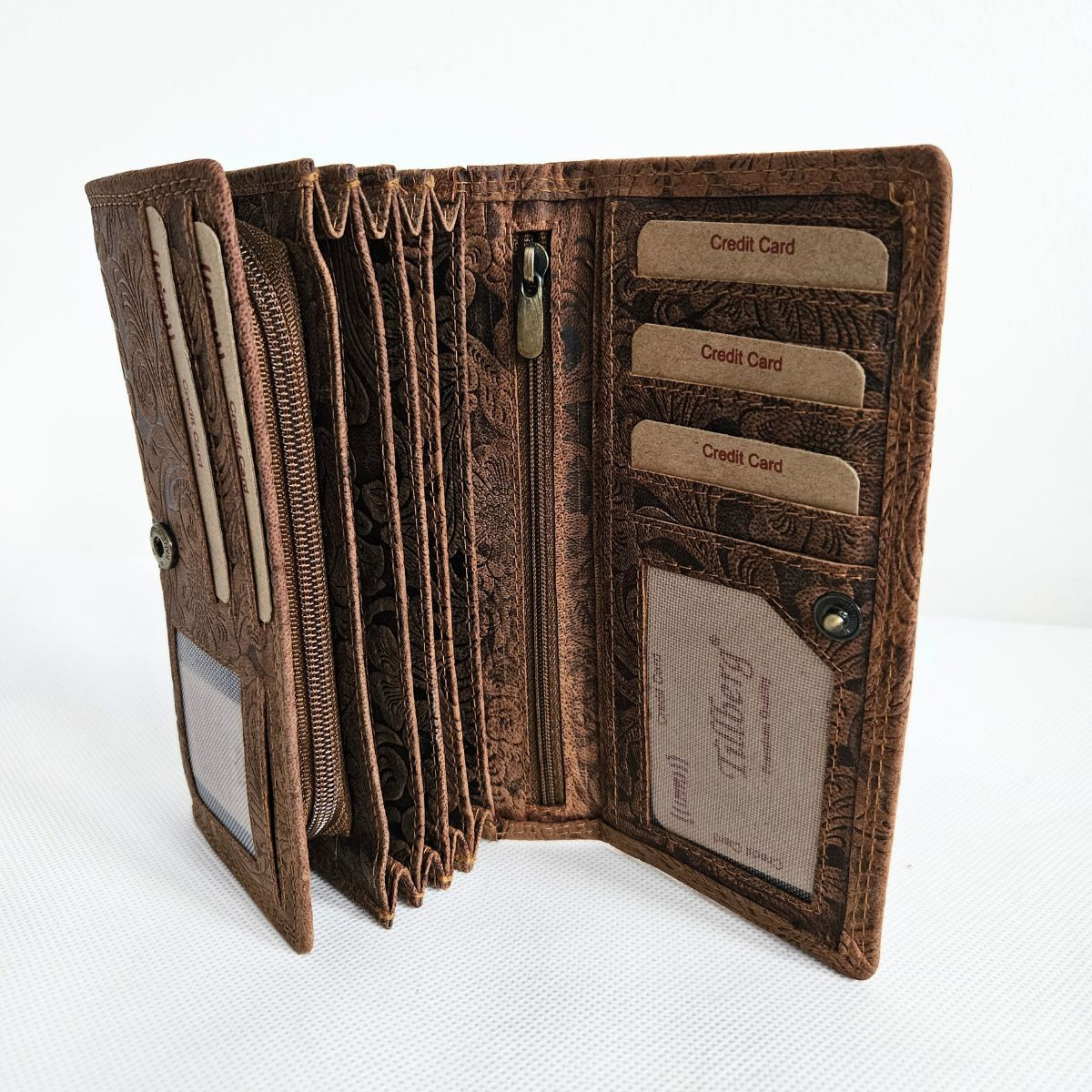 Dámska kožená tmavohnedá peňaženka KALEA