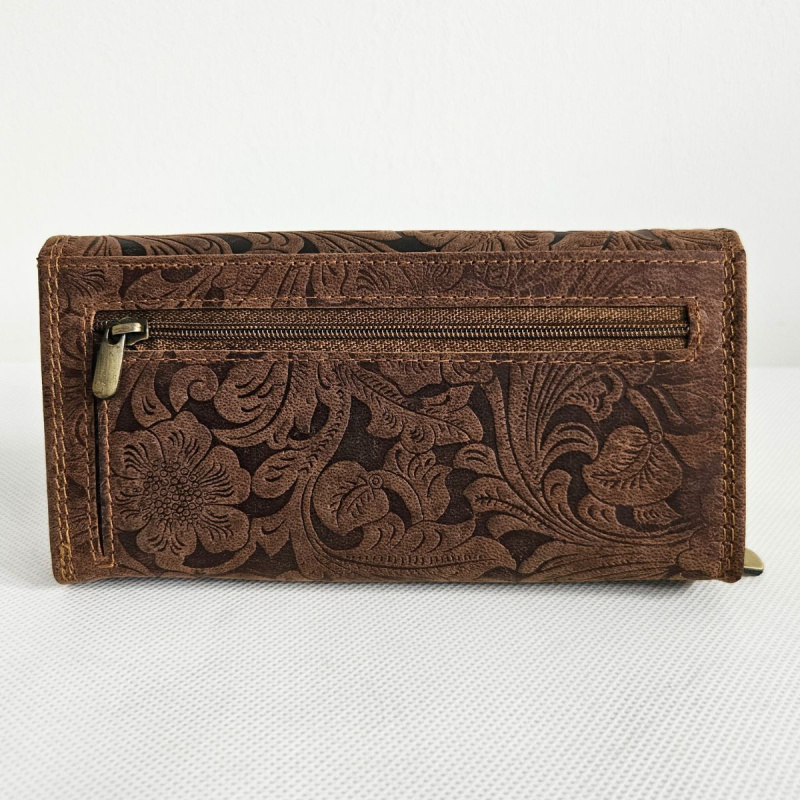 Dámska kožená tmavohnedá peňaženka KALEA