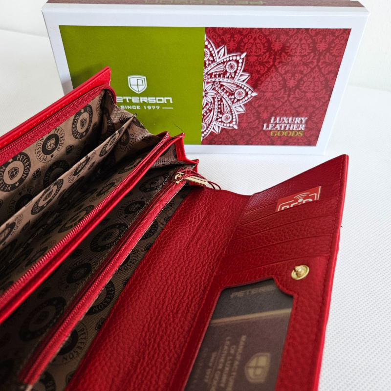 Veľká dámska kožená peňaženka VERA