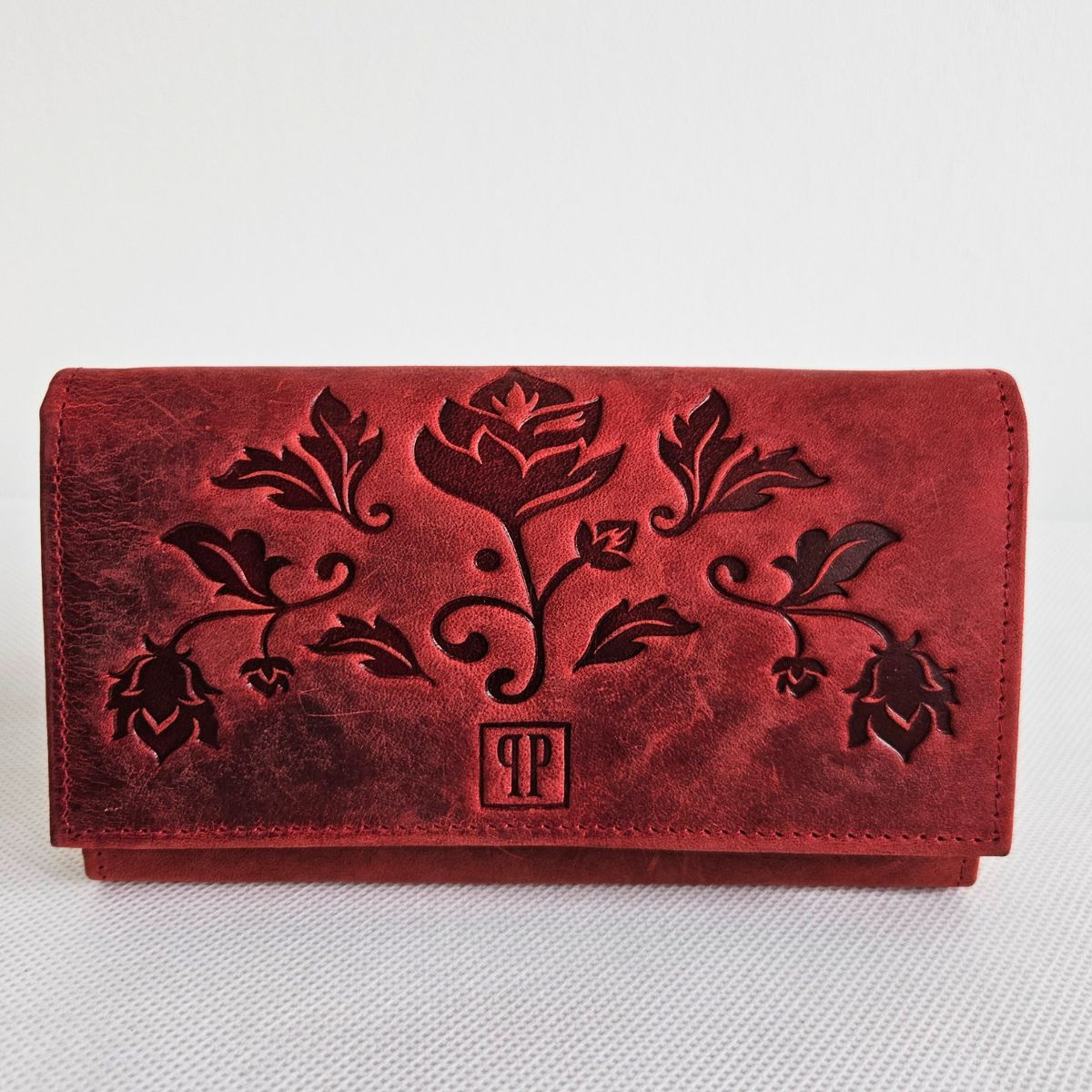 Červená dámska kožená peňaženka TALIA