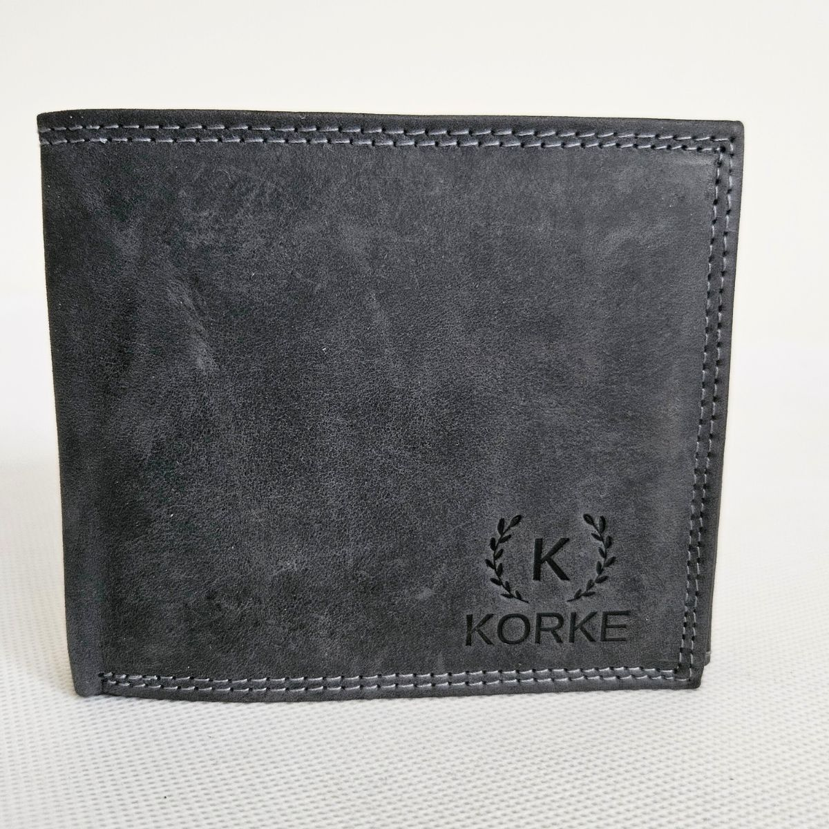 PÁNSKA KOŽENÁ PEŇAŽENKA KORKE NERO-01