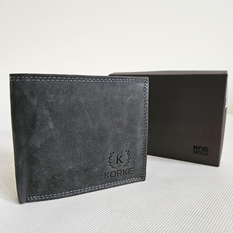 Pánska kožená peňaženka KORKE NERO-01