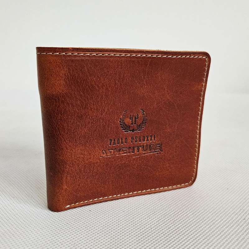 Pánska kožená hnedá peňaženka SLIM