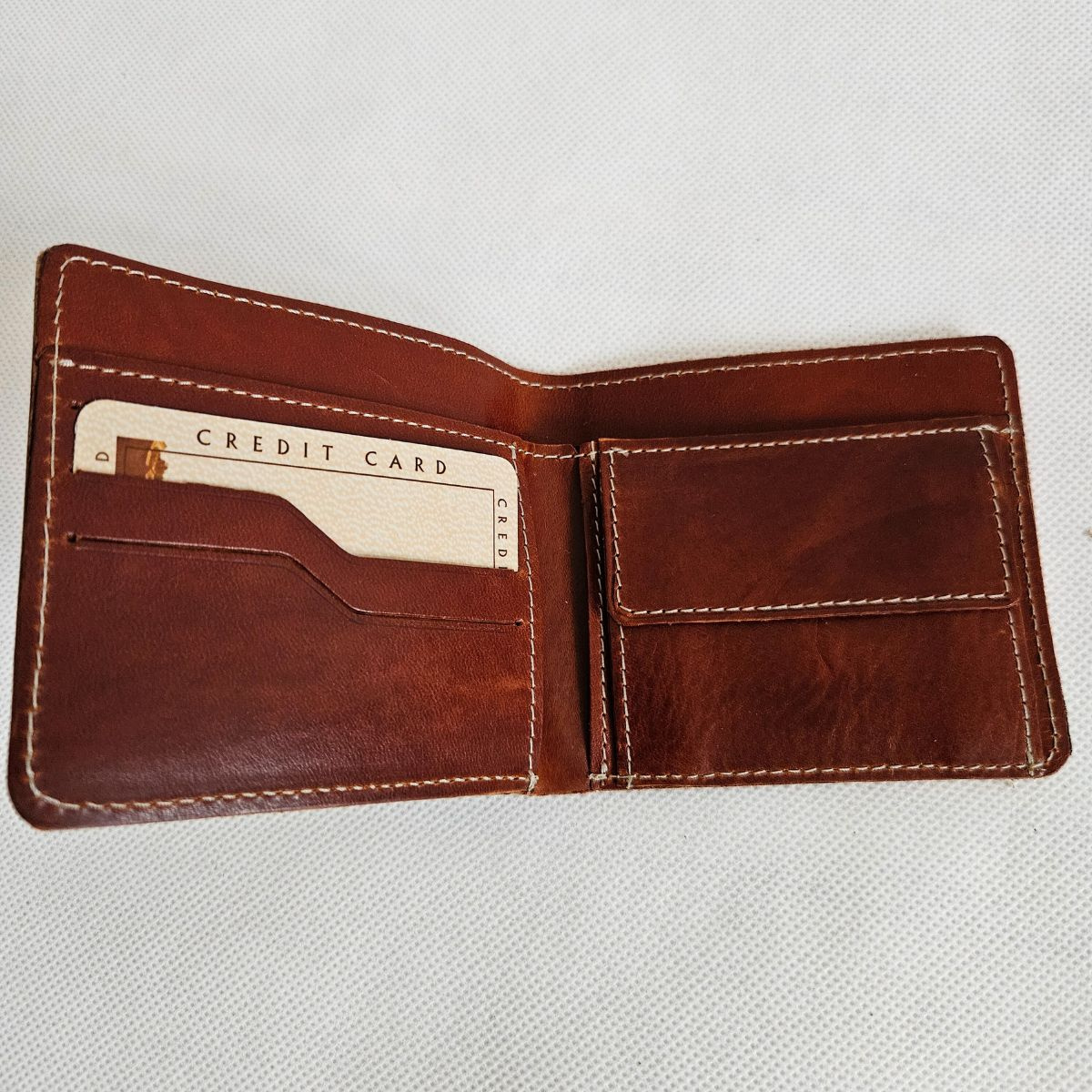 Pánska kožená hnedá peňaženka SLIM