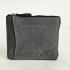 Pánska šedá kožená peňaženka na zips NOLAN
