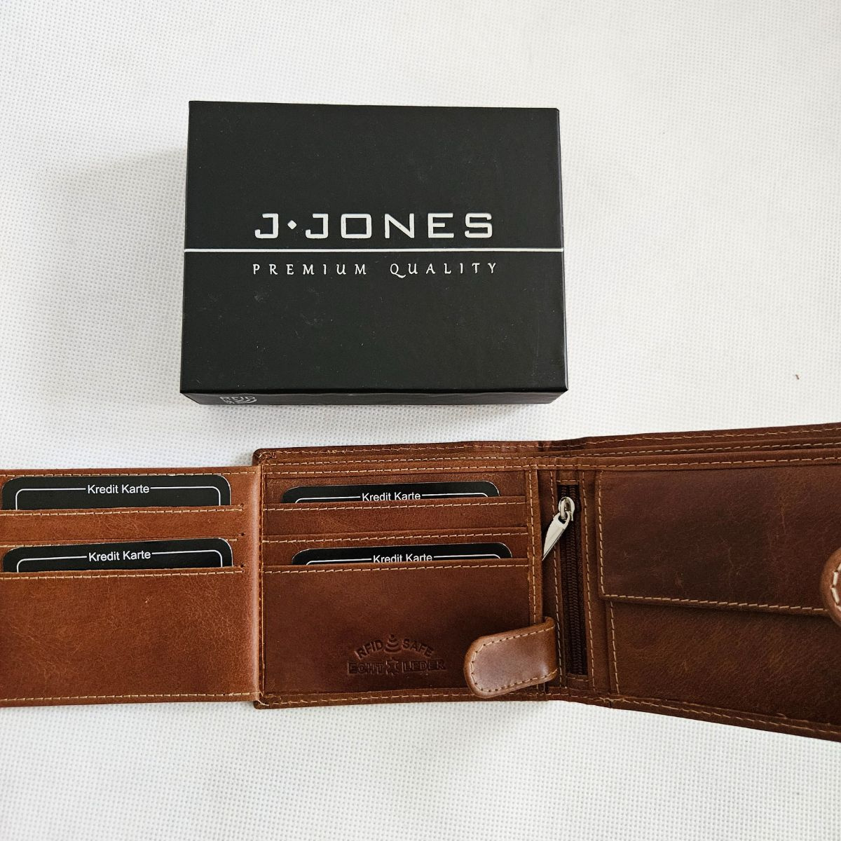 Hnedá kožená peňaženka Jones