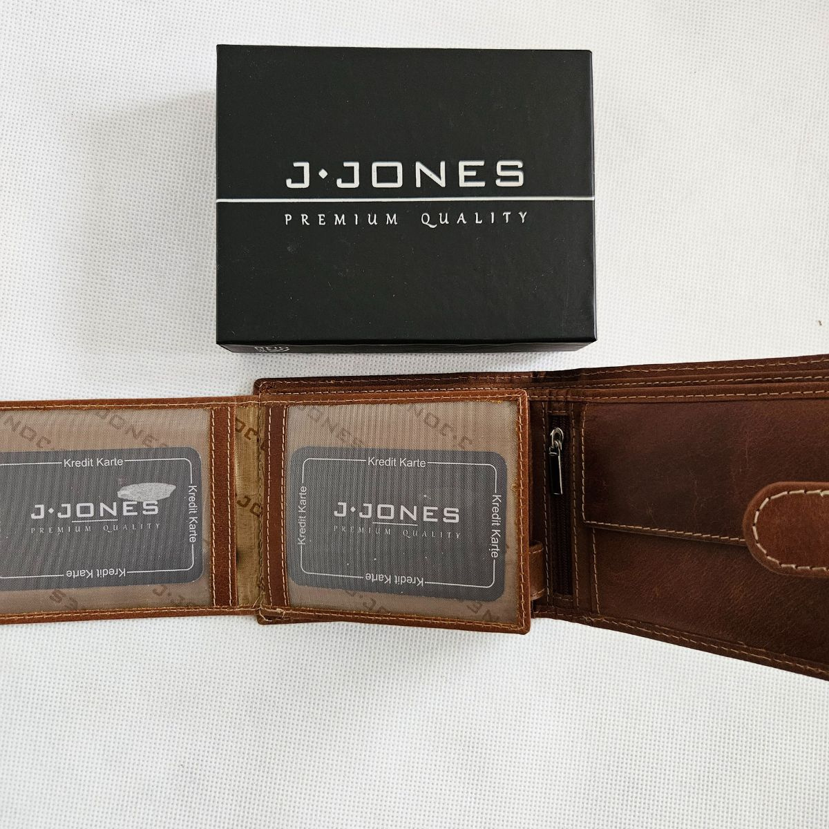 Hnedá kožená peňaženka Jones