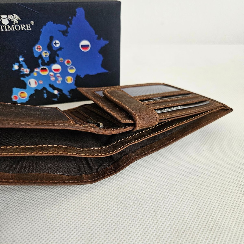 Kožená pánska hnedá peňaženka DARIAN