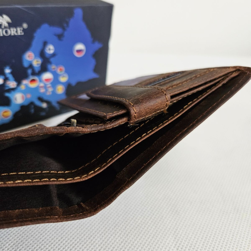 Pánska kožená hnedá peňaženka GERARD