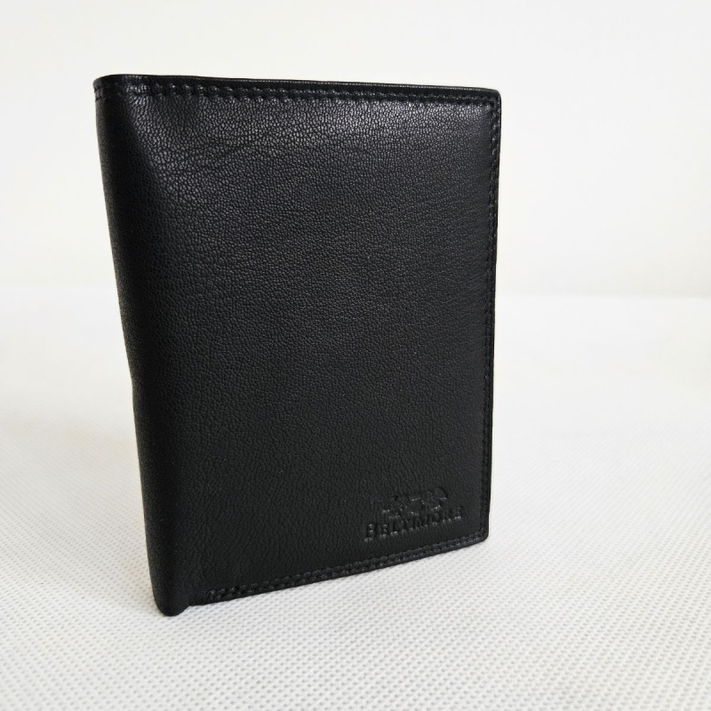 Pánska čierna kožená peňaženka LIAM