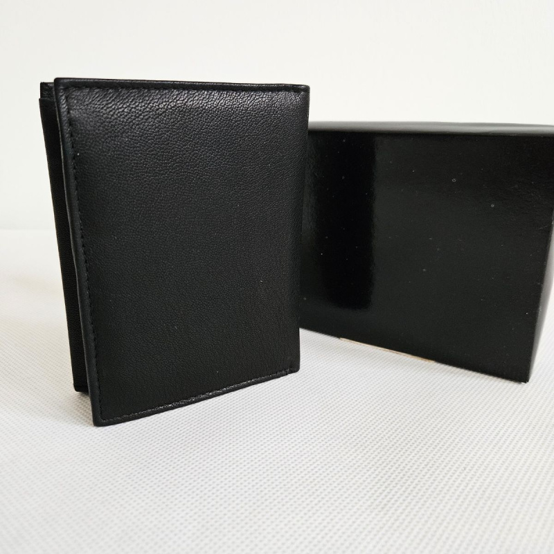 Čierna kožená peňaženka KORKE - BL01