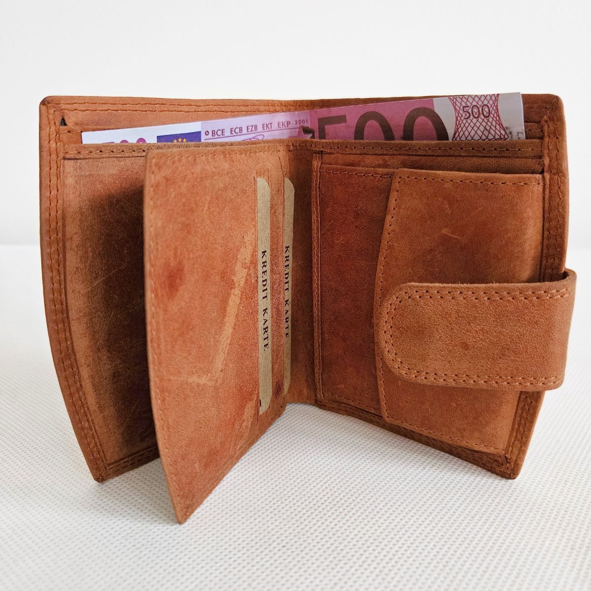 Hnedá kožená peňaženka WILD REAL ONLY