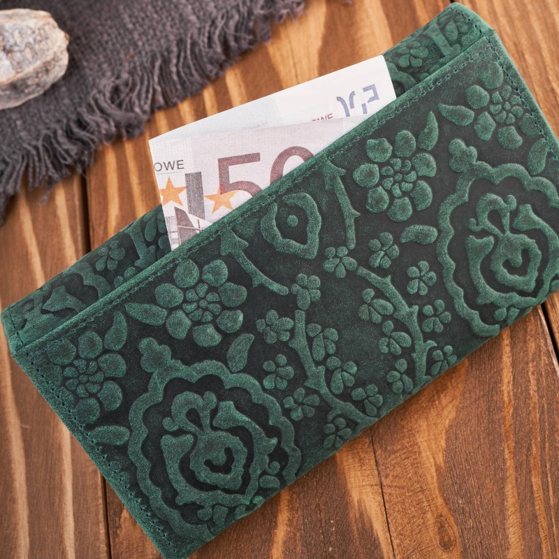 Dámska kožená zelená peňaženka DAMALLA