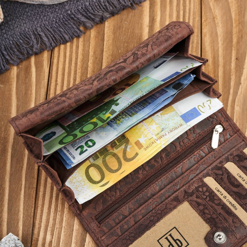 Dámska kožená hnedá peňaženka DAMALLA