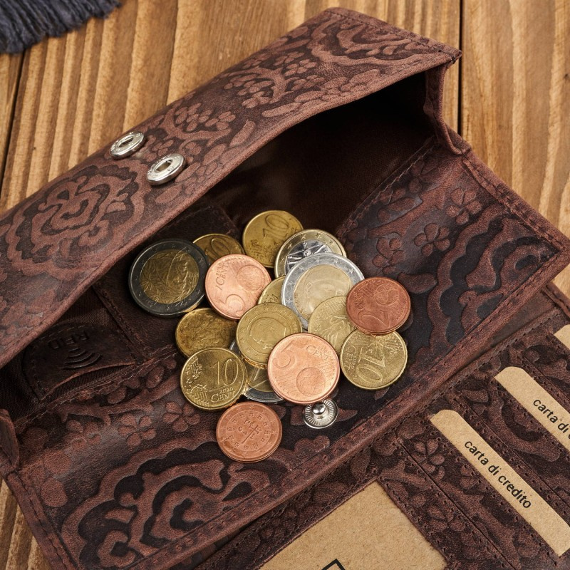 Dámska kožená hnedá peňaženka DAMALLA