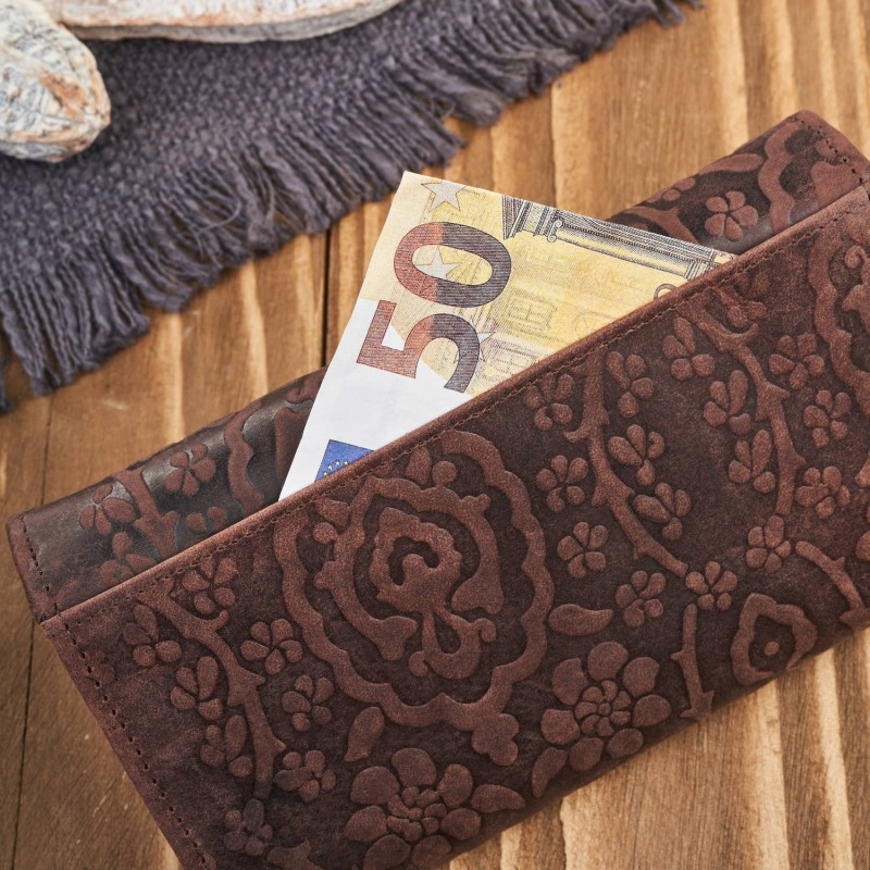 Dámska kožená hnedá peňaženka DAMALLA