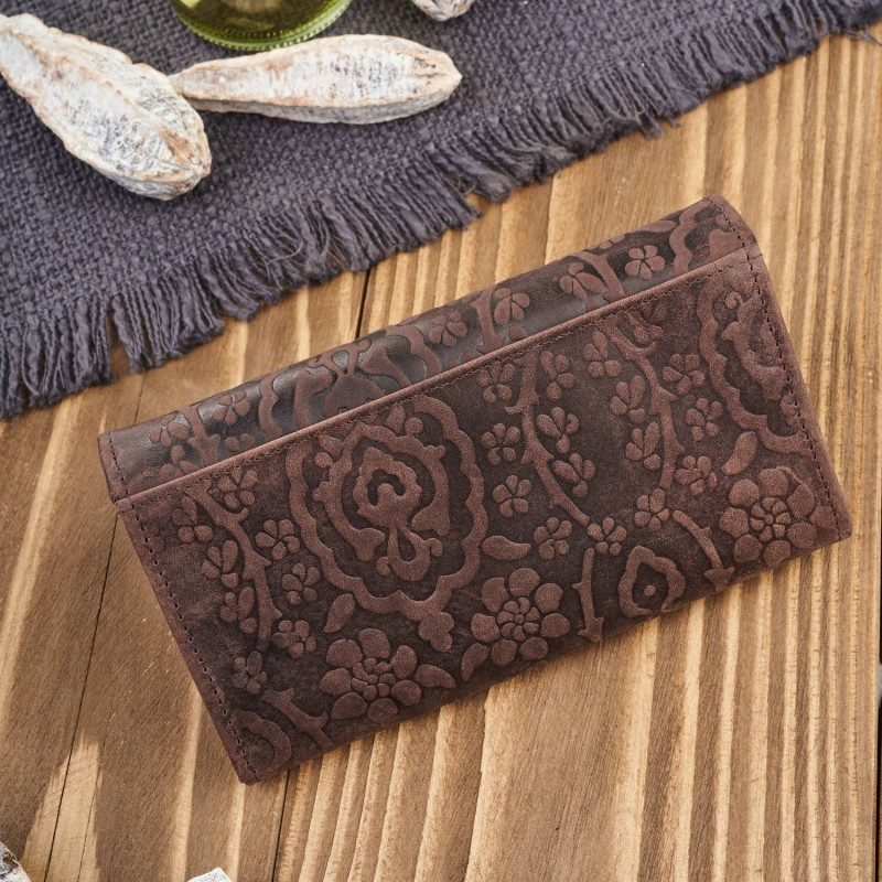 Dámska kožená hnedá peňaženka DAMALLA