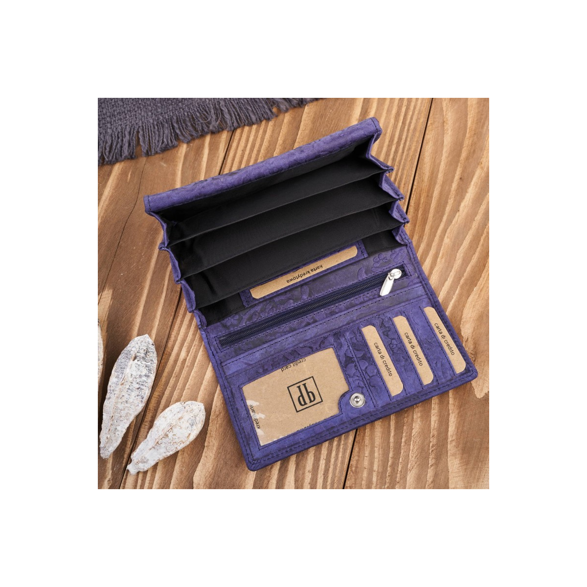 Dámska kožená modrá peňaženka DAMALLA