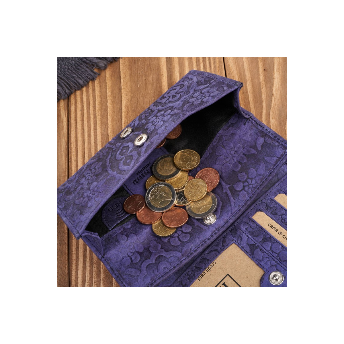 Dámska kožená modrá peňaženka DAMALLA