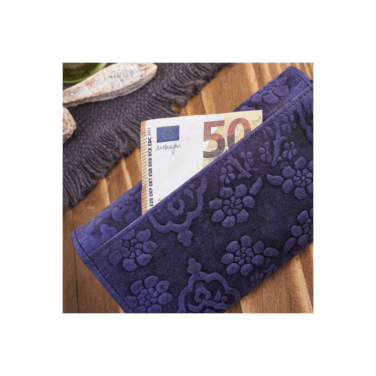 Dámska kožená modrá peňaženka DAMALLA