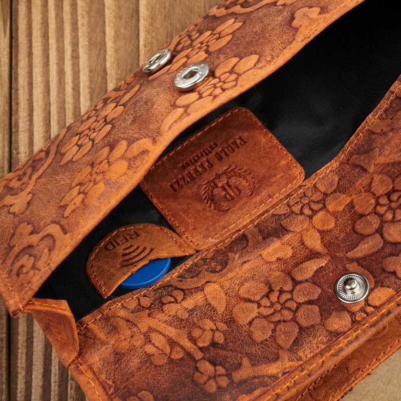 Dámska kožená oranžová peňaženka DAMALLA