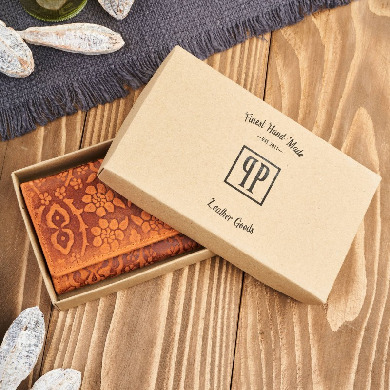 Dámska kožená oranžová peňaženka DAMALLA