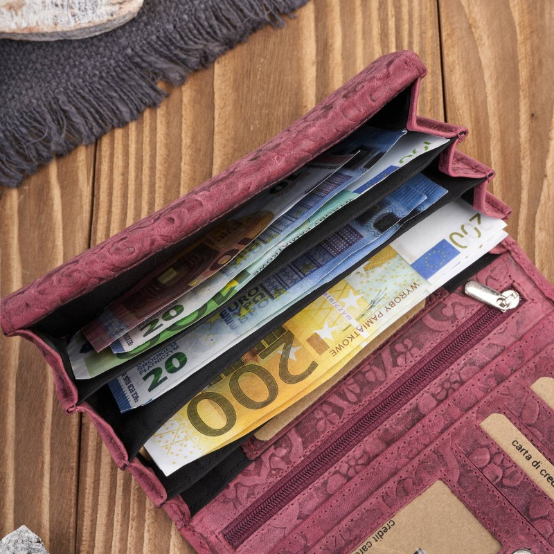 Dámska kožená ružová peňaženka DAMALLA