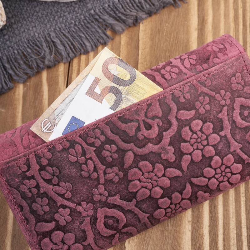 Dámska kožená ružová peňaženka DAMALLA