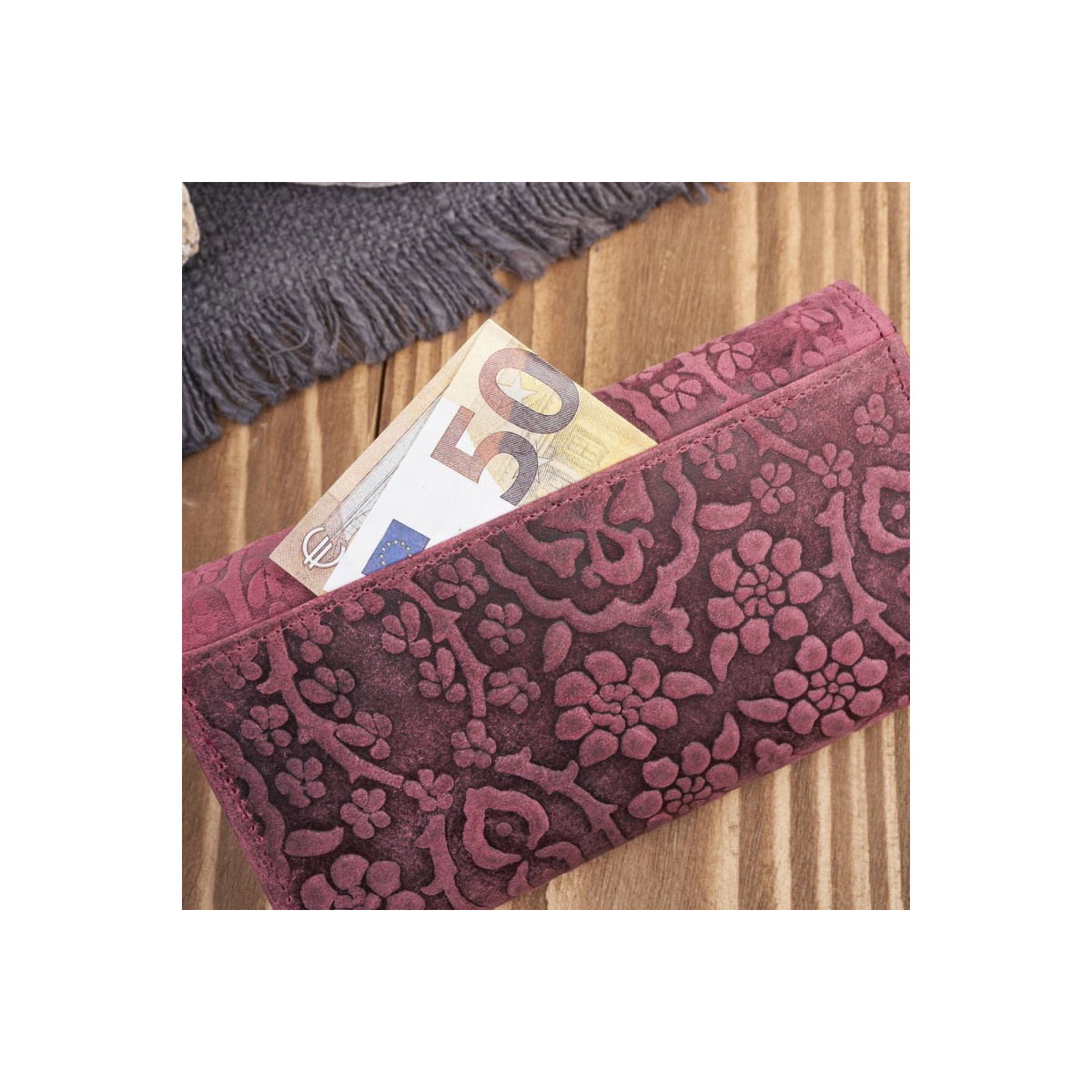 Dámska kožená ružová peňaženka DAMALLA