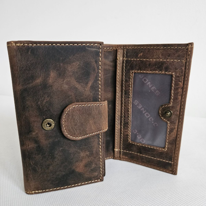 Dámska hnedá kožená peňaženka AVANI