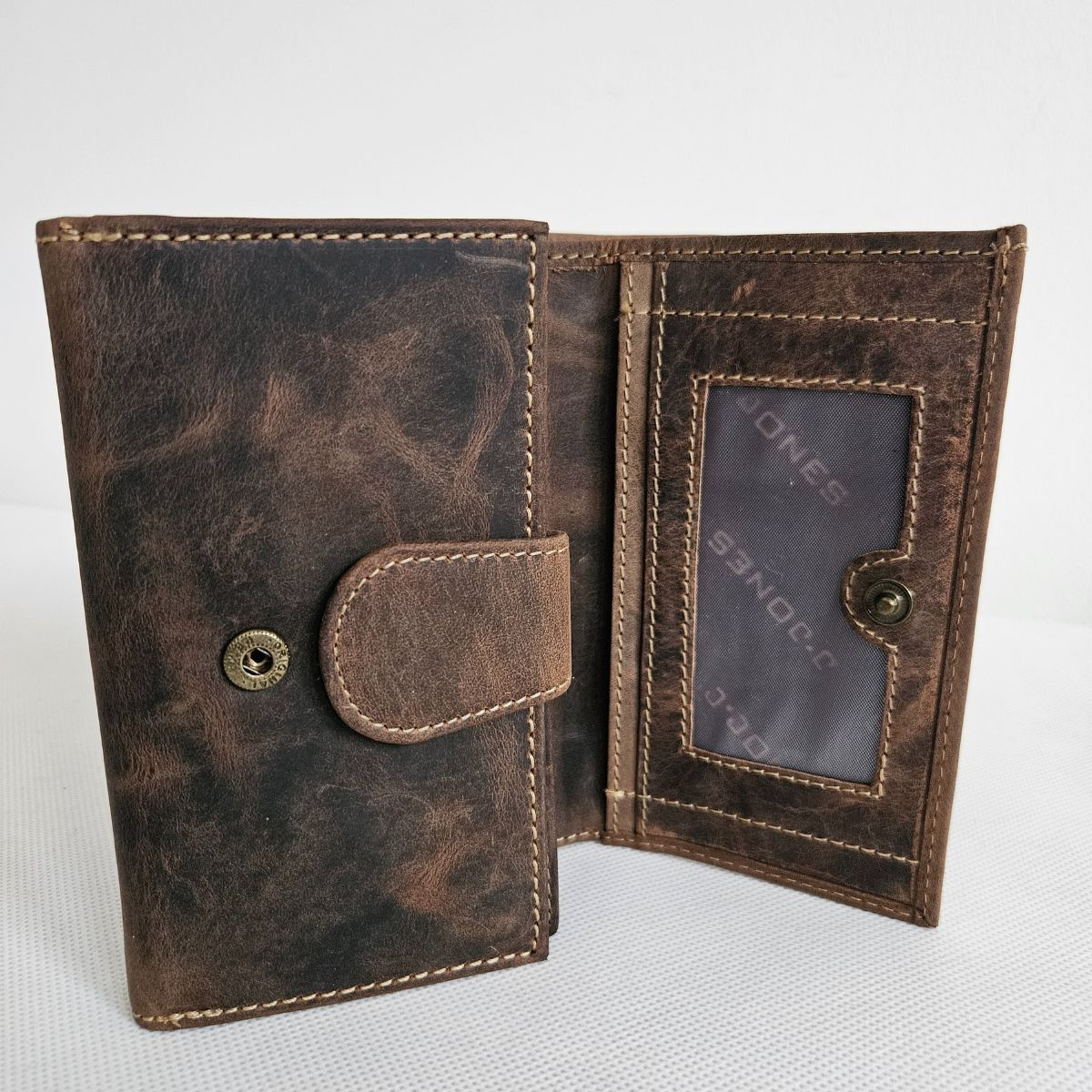 Dámska hnedá kožená peňaženka AVANI