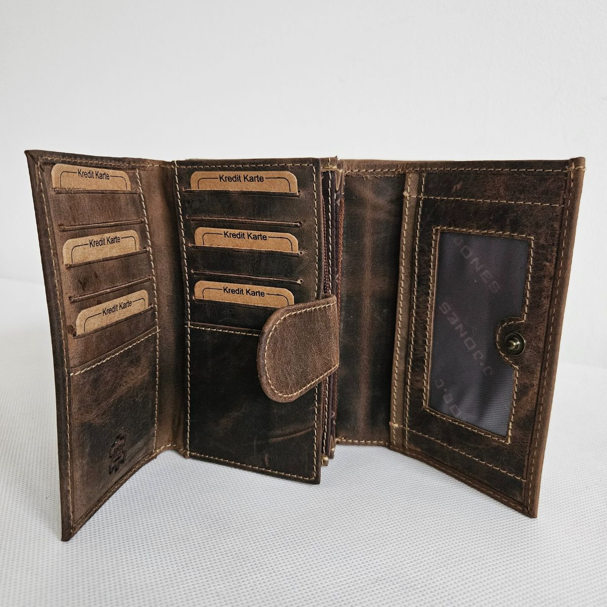 Dámska hnedá kožená peňaženka AVANI