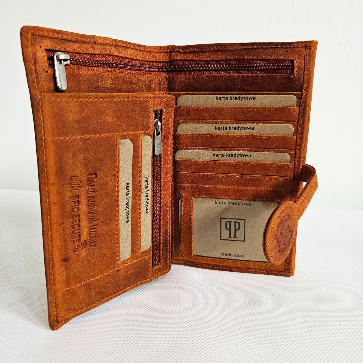 Dámska kožená oranžová peňaženka DIERDRA