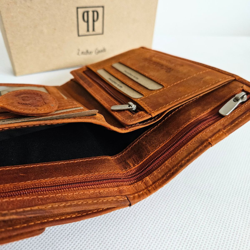 Dámska kožená oranžová peňaženka DIERDRA