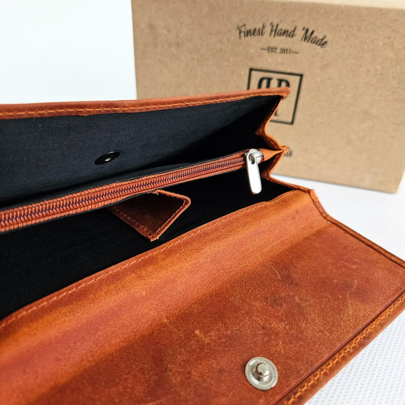 Dámska kožená oranžová peňaženka DIERDRA