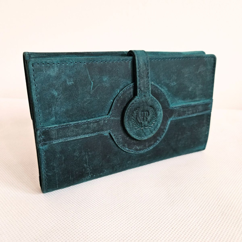 Dámska kožená zelená peňaženka DIERDRA