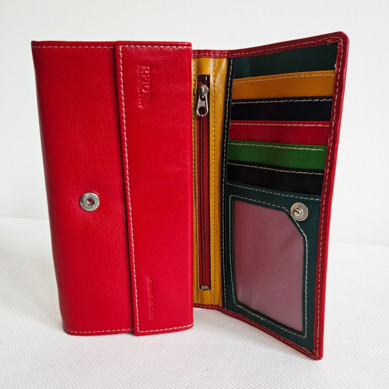 Dámska kožená červená peňaženka LENITA