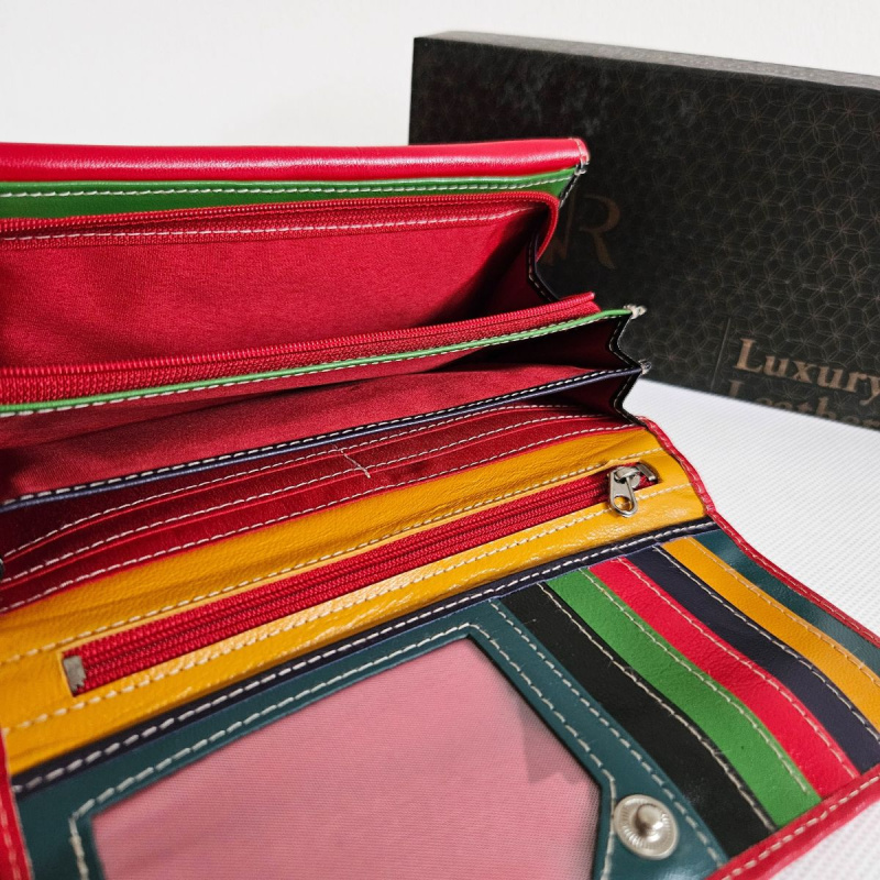 Dámska kožená červená peňaženka LENITA