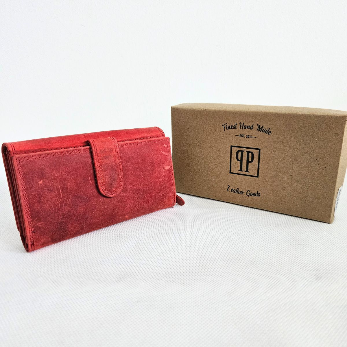 Červená kožená dámska peňaženka ANIKA