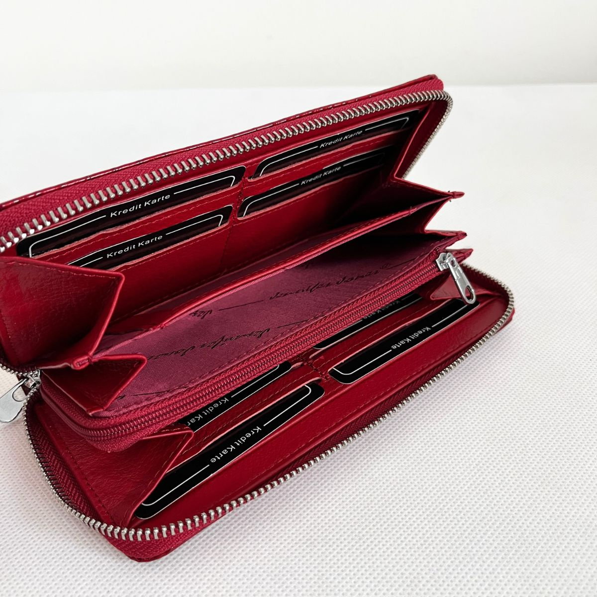 Dámska červená kožená peňaženka TORA