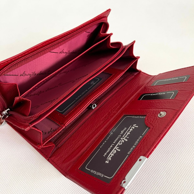 Dámska červená kožená peňaženka TRIXIE