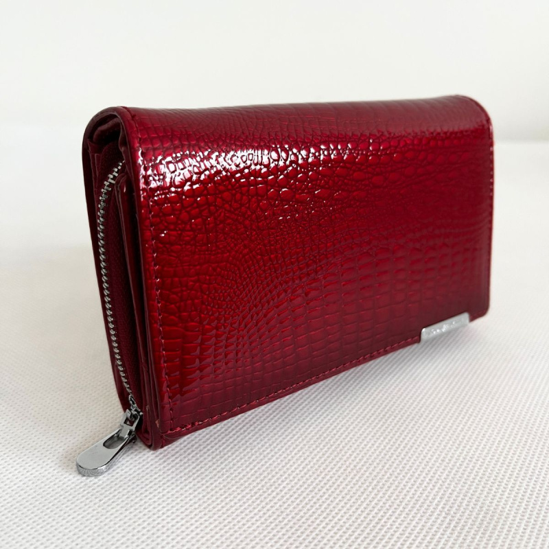 Dámska červená kožená peňaženka ZAFIRA